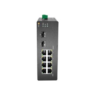 Gigabit Switch Industrie, Unmanaged, 8x PoE, 2xSFP, max 30W pro Port, -40°C~75°C